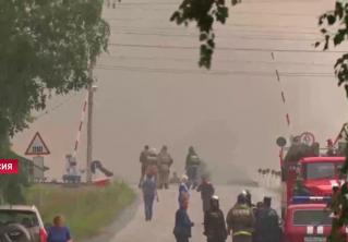 В Красноярском крае потушили пожар на военном складе. Местные власти отменили режим ЧС