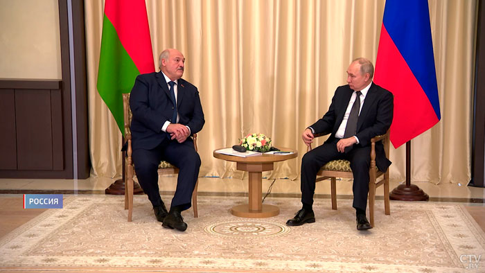 Лукашенко на встрече с Путиным: «28 программ, которые мы наметили с вами, под 80% уже выполнены»-1