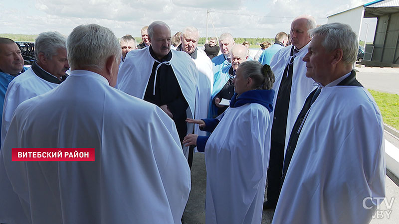 Об экспорте продовольствия и положении дел в АПК. Подробности рабочей поездки Президента в Витебский район-47