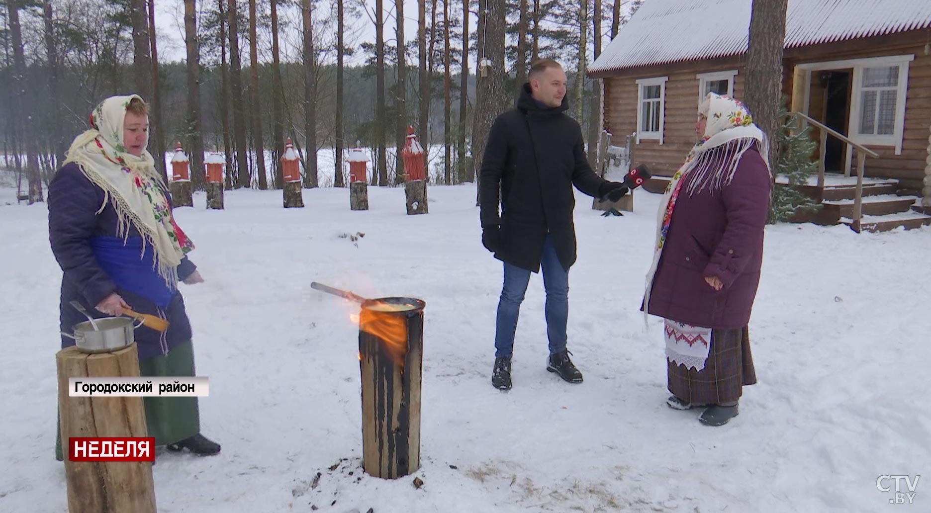 Издавна жарят блины на пылающей колоде. Какие масленичные традиции сохранились на севере Беларуси?-4