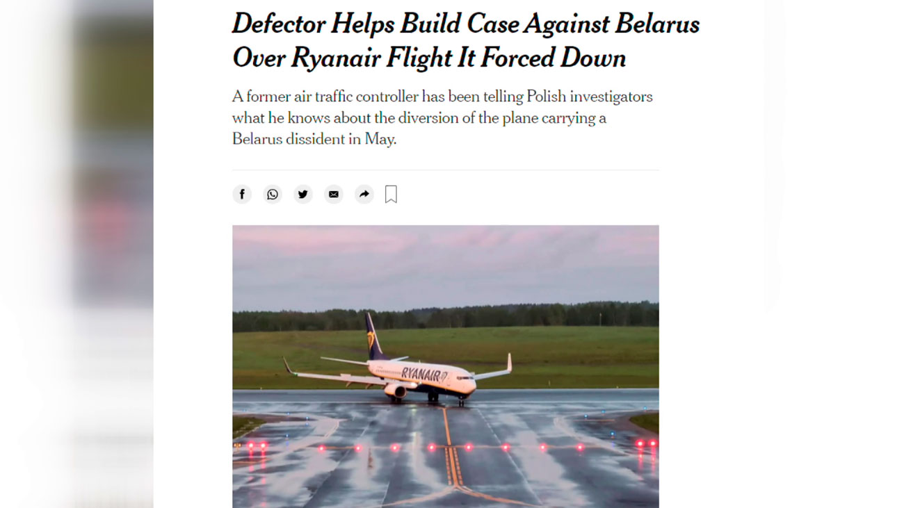 Артём Сикорский назвал вбросом материал New York Times о посадке самолёта Ryanair в Минске-1
