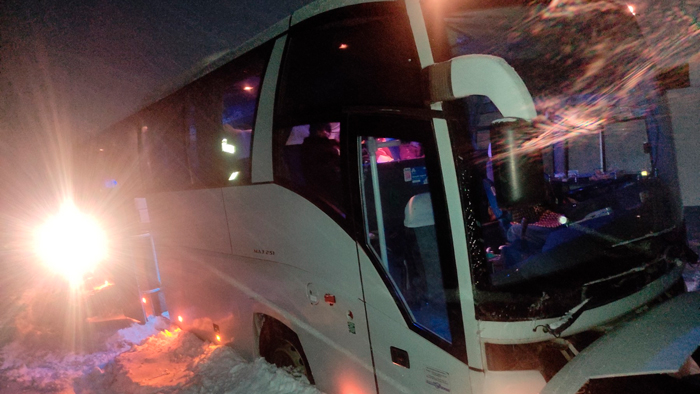 В Слонимском районе автобус с 44 детьми съехал в кювет