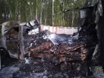 В Пинском районе сгорел грузовик с тонной свинины