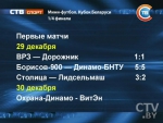 Матчи 1/4 финала Кубка Беларуси по мини-футболу стартовали 29 декабря