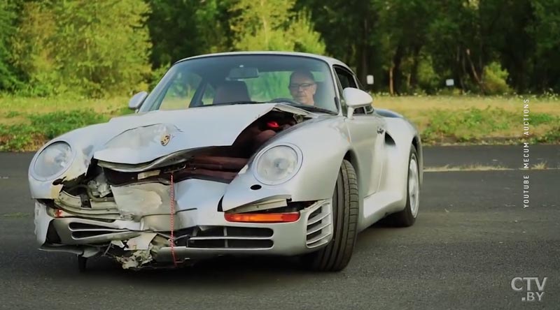 Эксклюзивный  Porsche 959, поврежденный во время перевозки,  выставили на продажу в цену 500 тысяч долларов-1