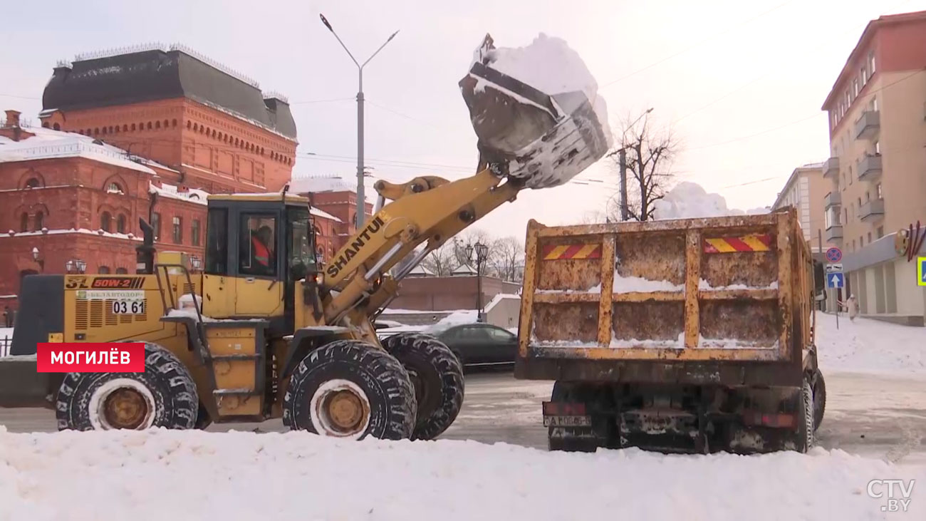 «С азартом подходят к помощи». Молодёжь Могилёва устраняет последствия снегопадов-10