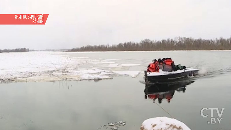 Пункты обогрева организовали у берегов Припяти в Житковичском районе