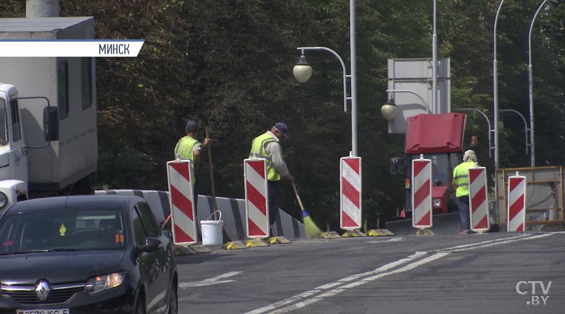 Сразу на нескольких мостах в центре Минска ограничено движение-1