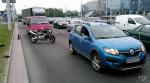 На проспекте Дзержинского произошло два ДТП с участием мотоциклистов