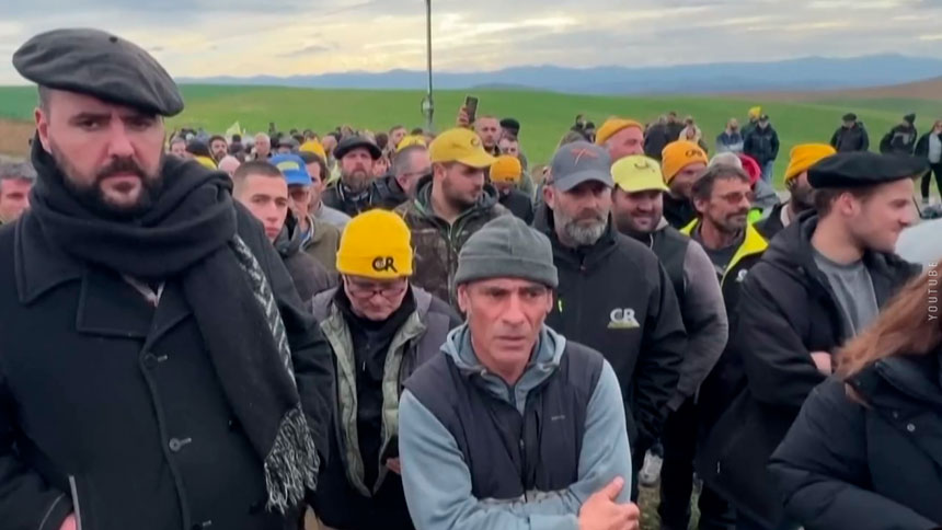 Французские фермеры вышли на протесты против массового забоя скота