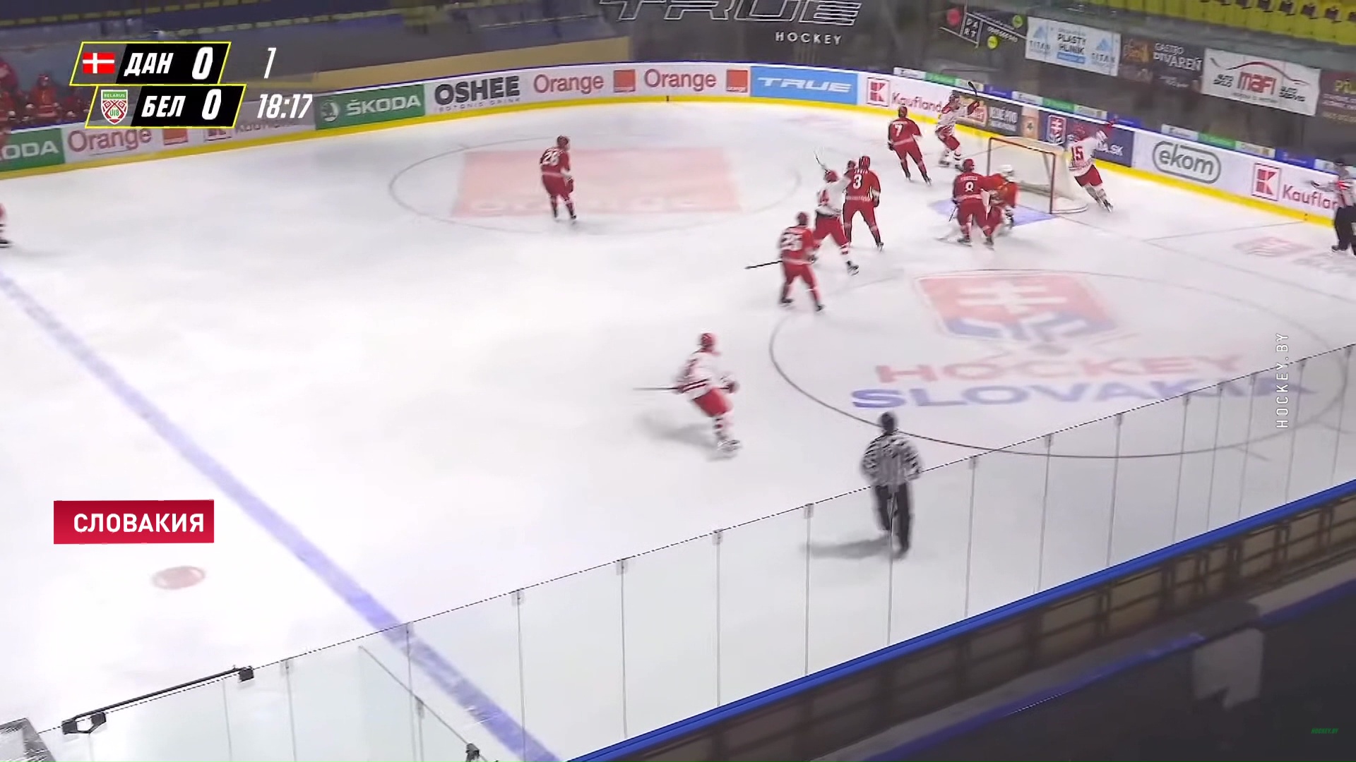 Юниорская сборная Беларуси по хоккею обыграла датчан со счётом 5:2-1