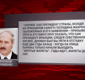 Александр Лукашенко ответил Эммануэлю Макрону на заявления касательно ситуации в Беларуси: хочу посоветовать поменьше смотреть по сторонам