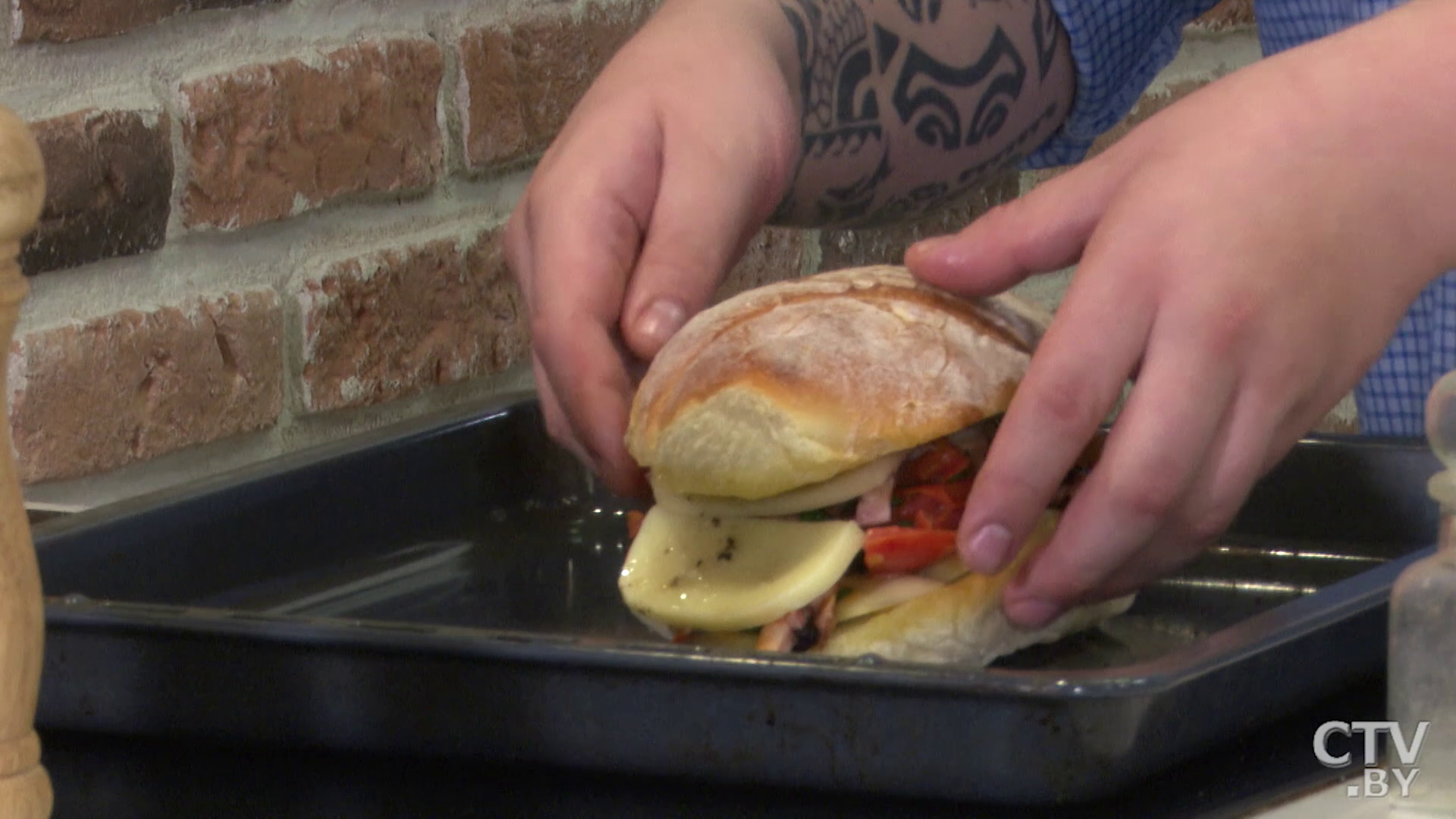 Панини с копчёным цыплёнком. Готовим вкусный итальянский завтрак -19