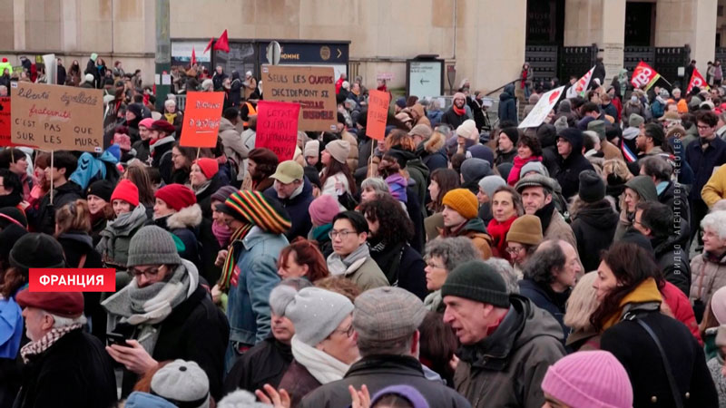 Иностранные рабочие присоединились к акции протеста в Париже-1