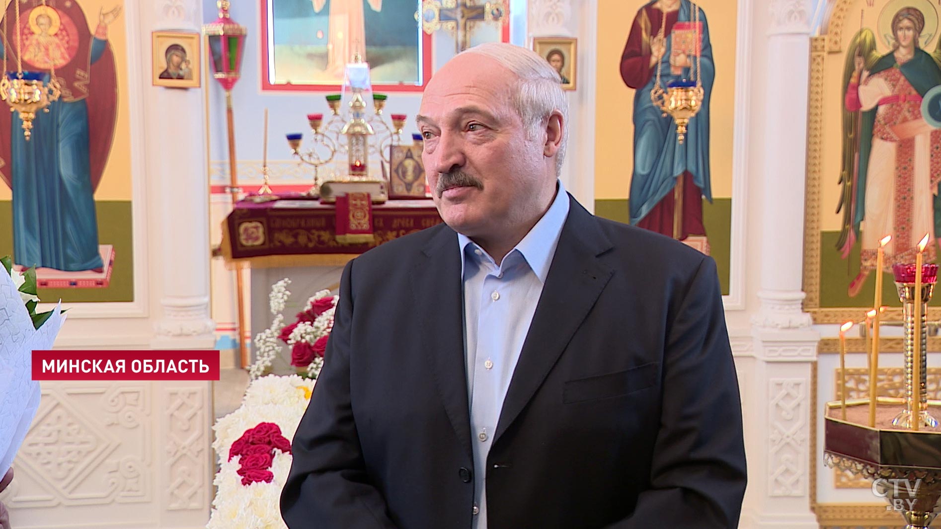Александр Лукашенко в Пасху зажёг свечу в храме Рождества Христова в Острошицах-7 Александр Лукашенко в Пасху зажёг свечу в храме Рождества Христова в Острошицах-7
