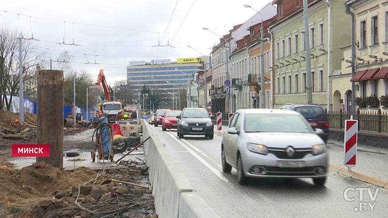 Перекрёсток улиц Богдановича и Купалы в Минске частично закрыли на ремонт. Какие изменения ждут водителей-1