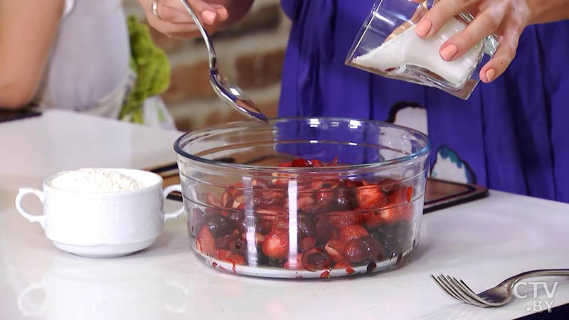Ягодный пирог из песочного теста. Пошаговый рецепт-29