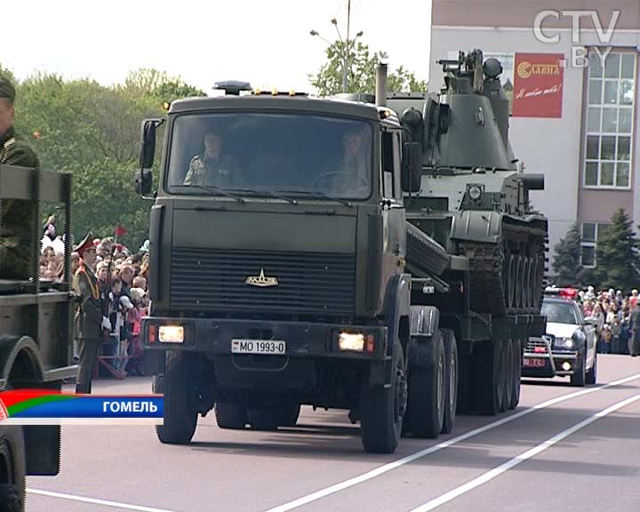 День Победы в Гомеле: впервые была задействована техника, стоящая на вооружении частей Белорусской армии