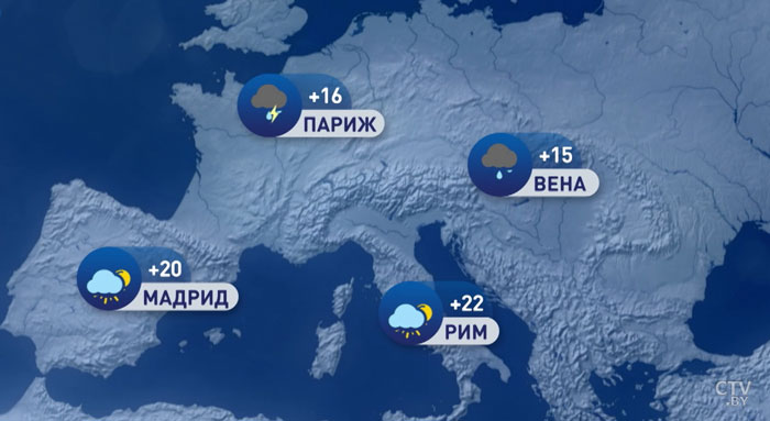 В Москве +11, в Киеве +21. Погода в Европе на неделю с 14 по 20 октября-1