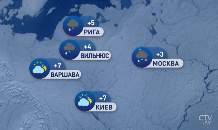 В Москве +3, в Киеве +7. Погода в Европе на неделю с 16 по 22 декабря-7