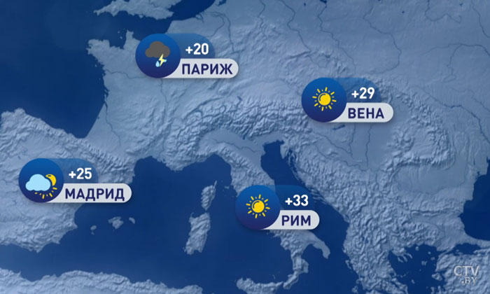 В Москве +18, в Киеве +28. Погода в Европе на неделю с 12 по 18 августа-1