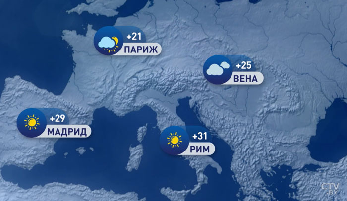 В Москве +20, в Киеве +24. Погода в Европе на неделю с 19 по 25 августа-1