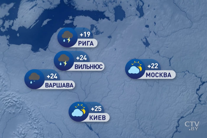 В Москве +22, в Киеве +25. Погода в Европе на неделю с 17 по 23 июня-7