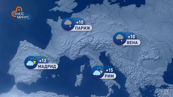 В Москве +1, в Киеве +5. Погода в Европе на неделю с 3 по 9 февраля -1