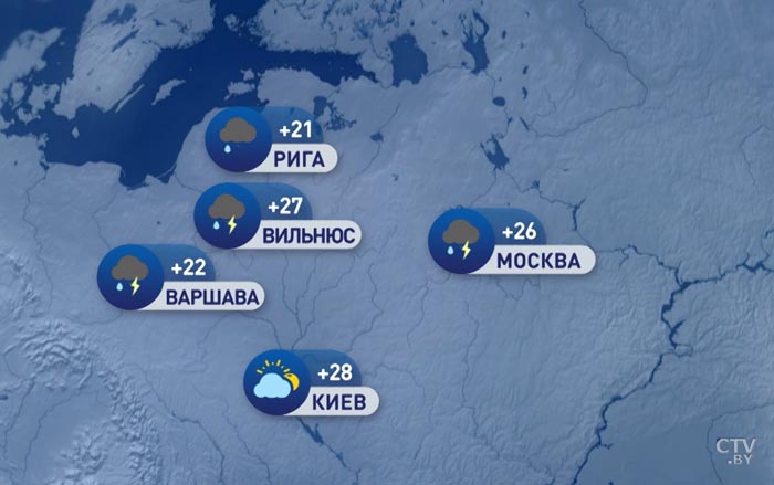 В Москве +26, в Киеве +28. Погода в Европе на неделю с 8 по 14 июня
