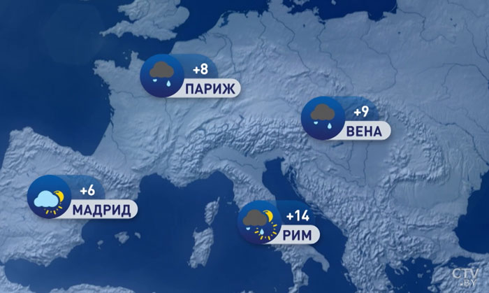 В Москве +3, в Киеве +5. Погода в Европе на неделю с 9 по 15 декабря-1