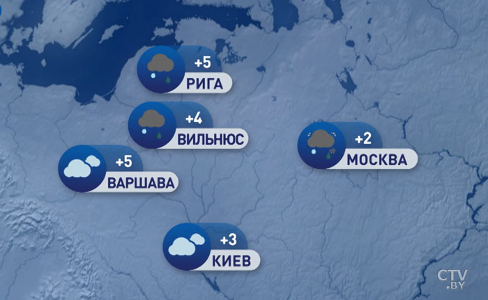 В Москве +2, в Киеве +3. Погода в Европе на неделю с 13 по 19 января-7