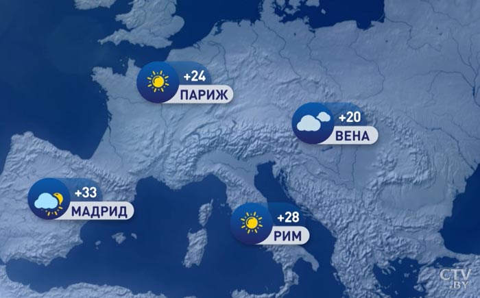 В Москве +27, в Киеве +16. Погода в Европе на неделю с 6 по 13 июля-1