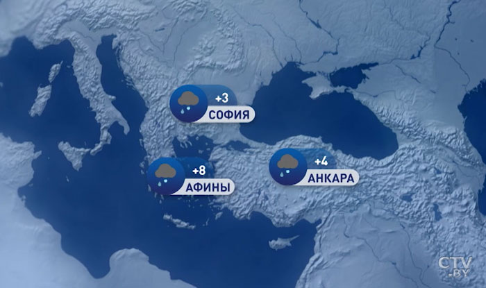 В Москве +1, в Киеве около 0. Погода в Европе на неделю с 16 по 22 марта-4