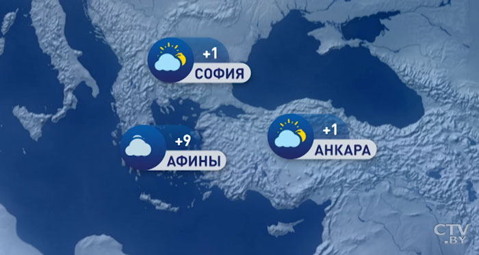 В Москве +2, в Киеве около 0. Погода в Европе на неделю с 20 по 26 января-4