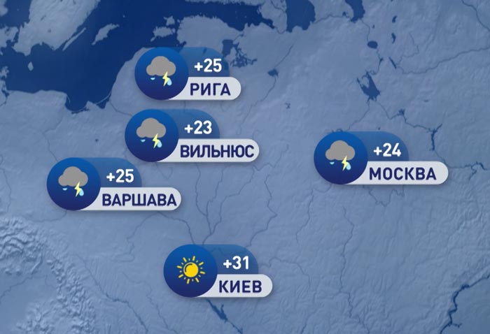 В Москве +24, в Киеве +31. Погода в Европе на неделю с 27 июля по 2 августа -7