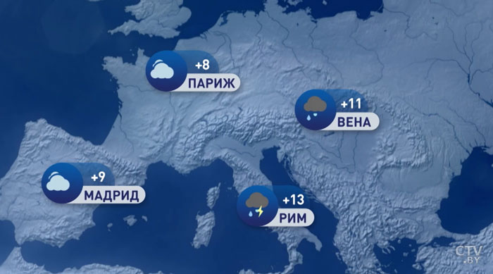 В Москве +6, в Киеве +9. Погода в Европе на неделю с 2 по 8 марта-1