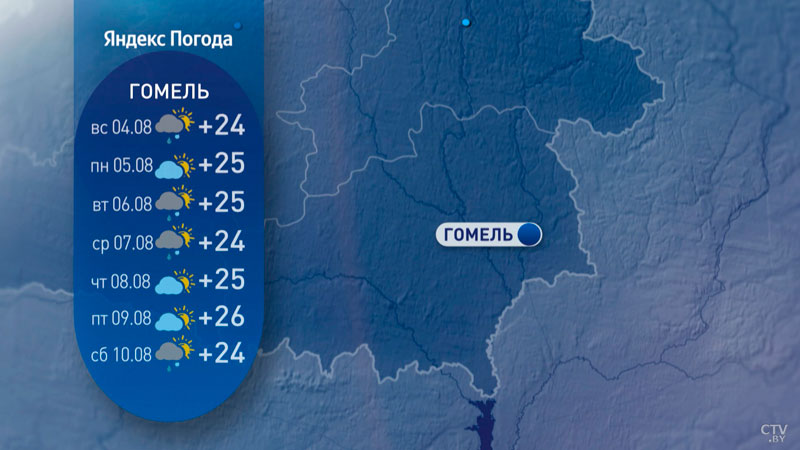 Без осадков не обойдётся. Прогноз погоды на неделю в Беларуси-9