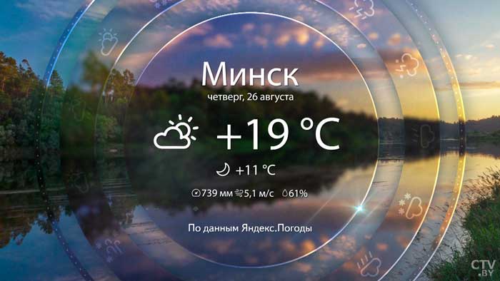 Переменная облачность и кратковременные дожди. Погода в Беларуси на 26 августа-1