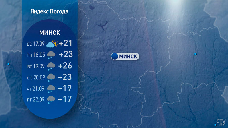 До +23 и дождливо. Синоптики рассказали о погоде в Беларуси в середине сентября-14