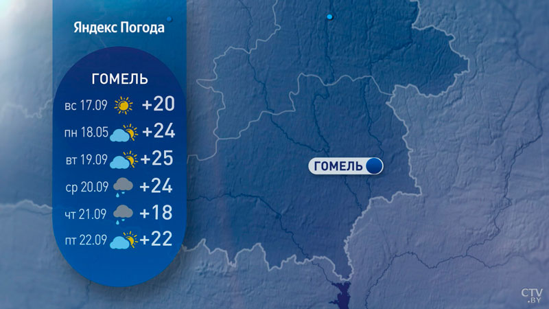 До +23 и дождливо. Синоптики рассказали о погоде в Беларуси в середине сентября-12