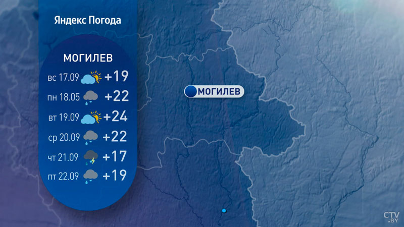 До +23 и дождливо. Синоптики рассказали о погоде в Беларуси в середине сентября-10