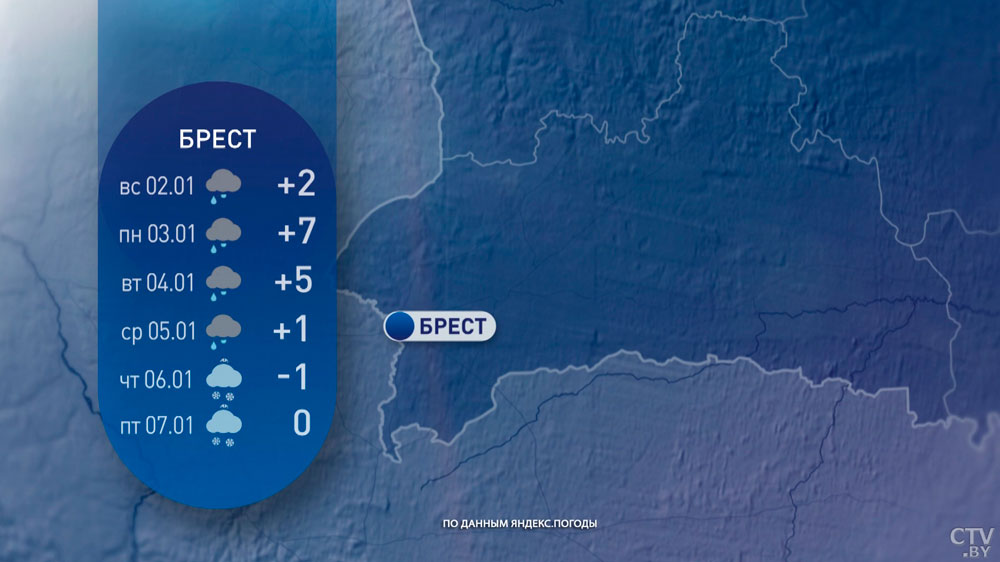 Потеплеет до +7°C, ожидаются туман, гололёд и мокрый снег. Какой будет погода в Беларуси в первую неделю года?-6