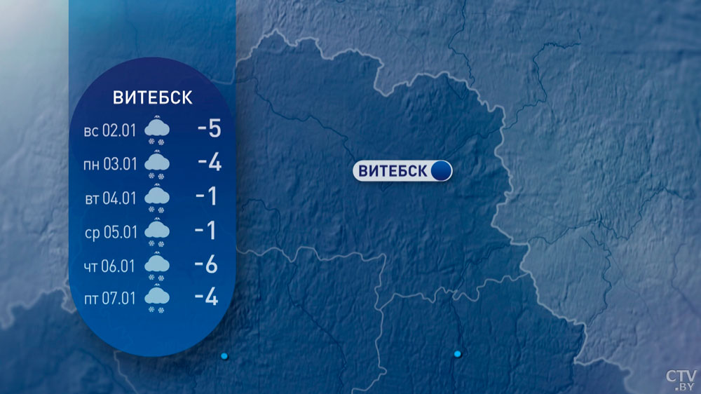 Потеплеет до +7°C, ожидаются туман, гололёд и мокрый снег. Какой будет погода в Беларуси в первую неделю года?-8