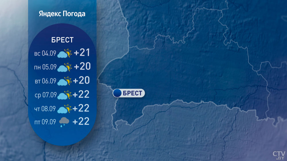 Погода в Беларуси на вторую неделю сентября: точный прогноз по городам-4