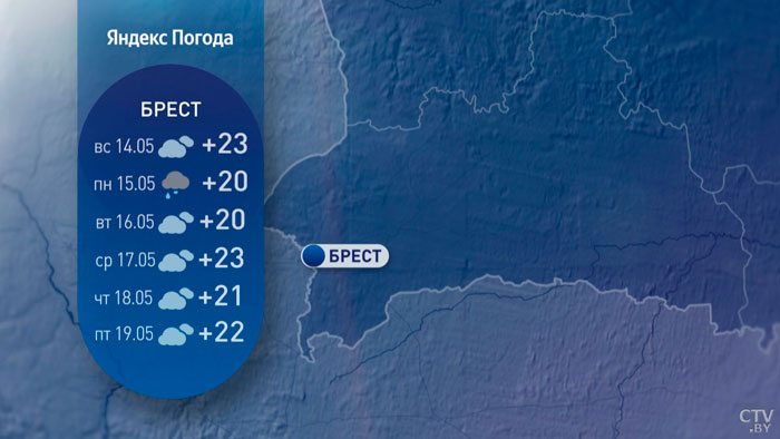 Потеплеет до +27°C, но не обойдётся без осадков. Прогноз погоды в Беларуси на середину мая-4