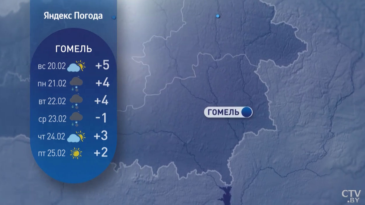 В основном плюсовая температура, дожди и мокрый снег. Прогноз погоды в Беларуси на конец февраля-14