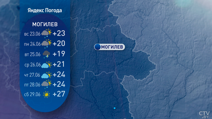 Дожди с грозами и до +25 градусов – погода в Беларуси на неделю-12