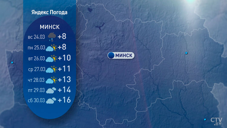Конец марта будет тёплым! Прогноз погоды в Беларуси-11