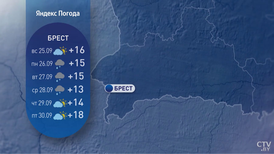 На 1-5°C ниже климатической нормы. Прогноз погоды в Беларуси на конец сентября-4