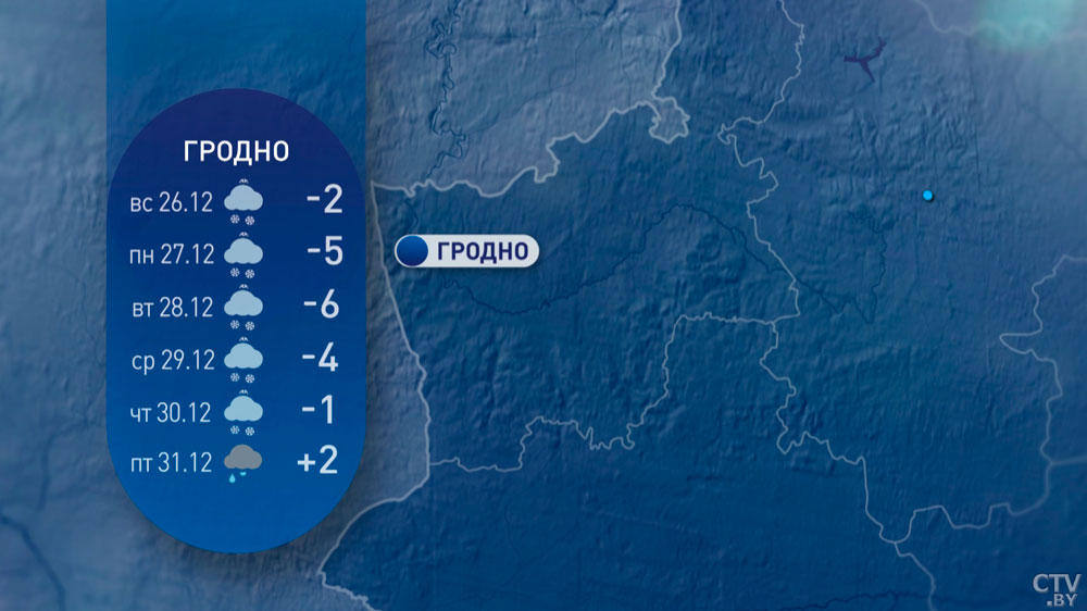 -21°C, метель и сильный порывистый ветер. Удивит ли погода белорусов накануне Нового года?-6